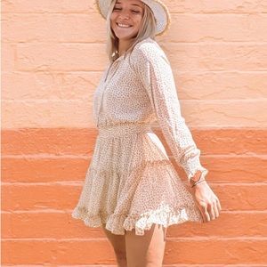 Women’s Ruffle Detail Flair Mini Dress